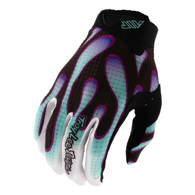 Gants cross enfant Troy Lee Designs Air Overspray noir/real teal