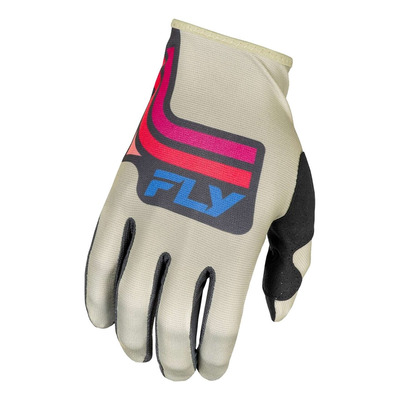 Gants cross Fly Racing Lite S.E. Vice gris clair/rose/corail