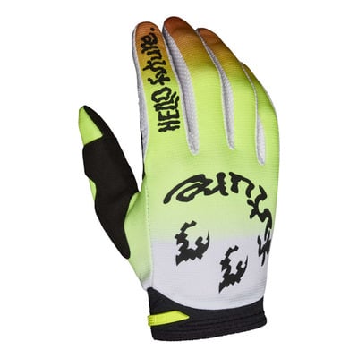 Gants cross Fox Racing 180 Hello Future white/yellow