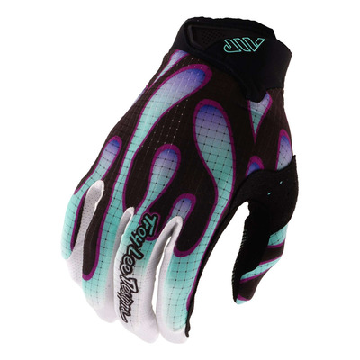 Gants cross Troy Lee Designs Air Overspray noir/real teal