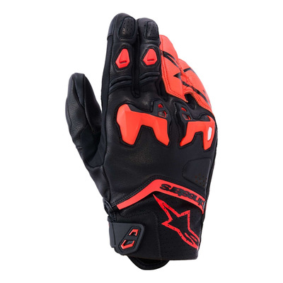 Gants cuir Alpinestars SPR-Tech black red fluo