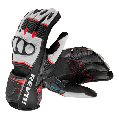 Gants cuir femme Rev’It Xena 4 Ladies white/neon red