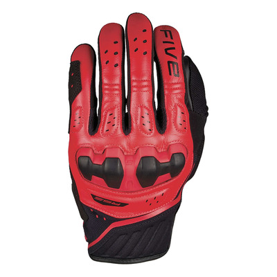 Gants cuir Five RS2 Evo 2 fluo red/black