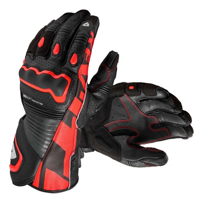 Gants cuir Rev’It Argon 3 black/neon red