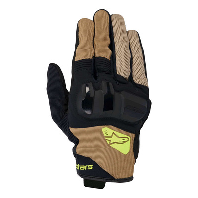Gants cuir/textile Alpinestars Chrome V2 dark kakhi/black