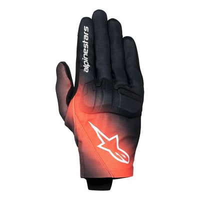 Gants cuir/textile Alpinestars Reef V2 black/red fluo/white