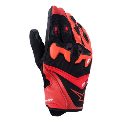Gants cuir/textile Alpinestars SP-R Pro bright red red fluo black