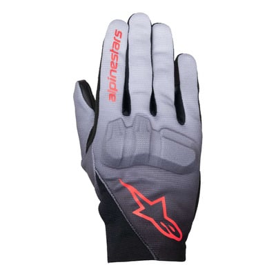 Gants cuir/textile femme Alpinestars Stella Reef V2 gray/black/pink fluo