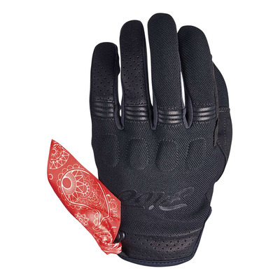 Gants cuir/textile femme Five Scrambler Woman black