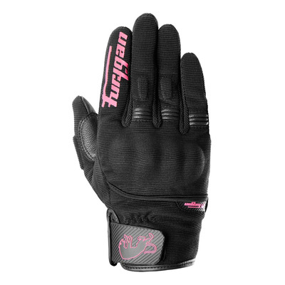 Gants cuir/textile femme Furygan Jet Lady D3O Evo noir/rose