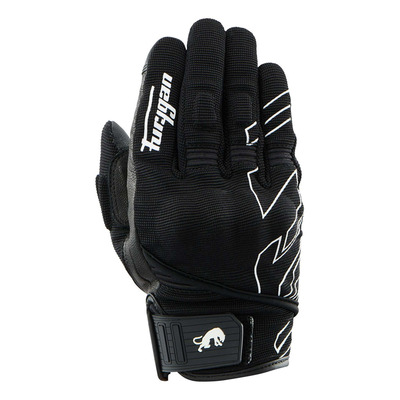 Gants cuir/textile femme Furygan Jet Neon D3O® Lady Evo noir/blanc