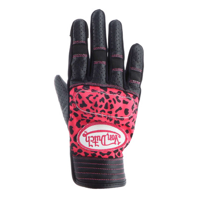 Gants cuir/textile femme Von Dutch x Helstons Palavas Air noir/rose/camo