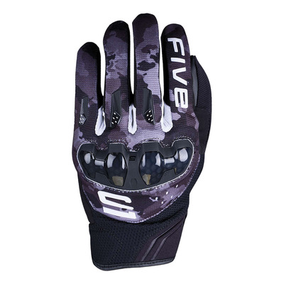 Gants cuir/textile Five RSX black/white