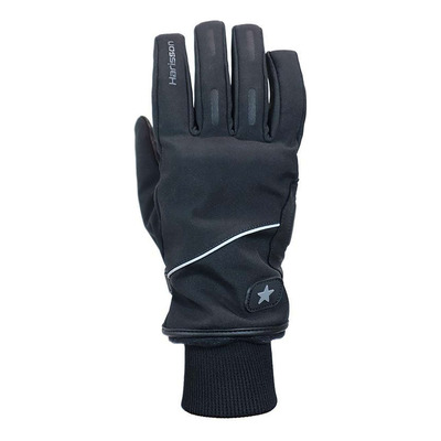 Gants cuir/textile Harisson Bergen noir
