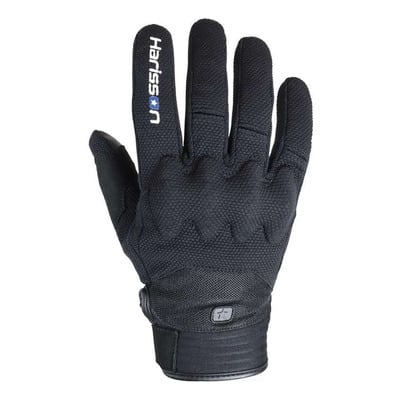 Gants cuir/textile Harisson Match noir