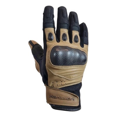 Gants cuir/textile Harisson Spy Evo 2 marron