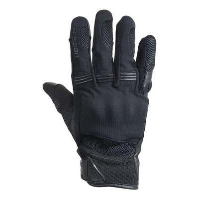 Gants cuir/textile Harisson Wolf noir