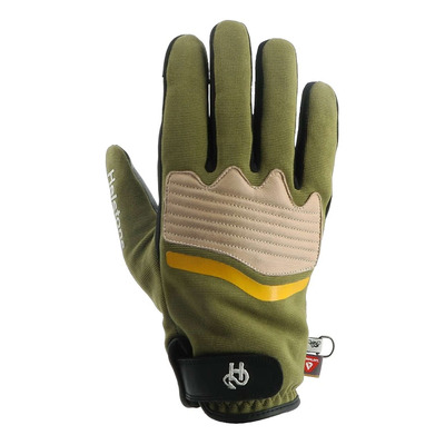 Gants cuir/textile Helstons Jazz kaki/beige