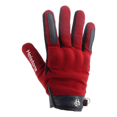 Gants cuir/textile Helstons Melody Hiver bordeaux/noir/blanc