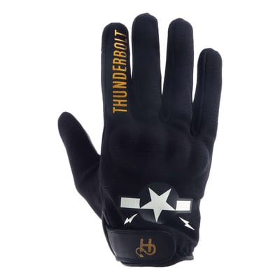 Gants cuir/textile Helstons Thunderbolt noir/noir