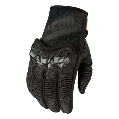 Gants cuir/textile Icon Contra 3™ black