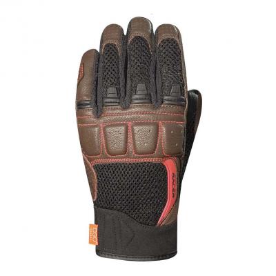 Gants cuir/textile Racer Ronin noir/marron