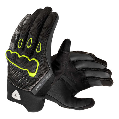 Gants cuir/textile Rev’It Hyperspeed 3 black/neon yellow