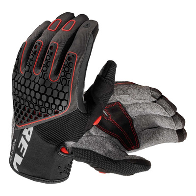 Gants cuir/textile Rev’It Mangrove 2 grey/red