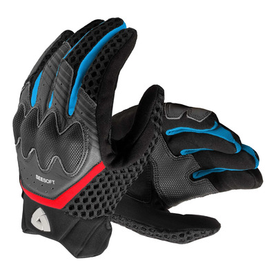 Gants cuir/textile Rev’It Veloz red/blue