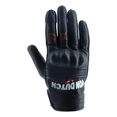 Gants cuir Von Dutch x Helstons Born Air noir/orange