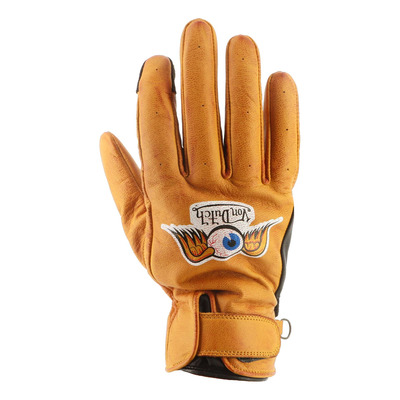 Gants cuir Von Dutch x Helstons Vision gold/noir