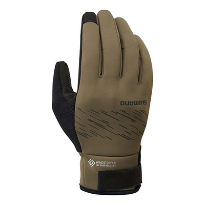 Gants Long Hiver Shimano Windstopper Brun Sable