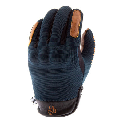 Gants textile/ cuir femme Helstons Melody Girl bleu/gold/noir