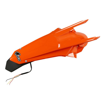Garde-boue arrière enduro + feu arrière Ufo - KTM EXC/EXCF 17-19 - Orange