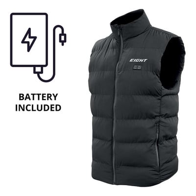 Gilet chauffant Eight Magma noir