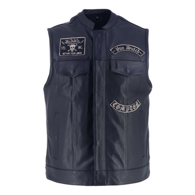 Gilet cuir Von Dutch x Helstons Apache noir