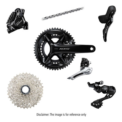 Groupe Complet Vélo Route Shimano 105 12 Vitesses Mécanique Pédalier 52-36 Cassette 11-34
