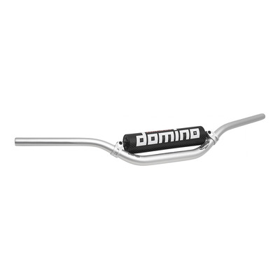 Guidon Domino HRB PLI haut argent aluminium Ø 28,5mm