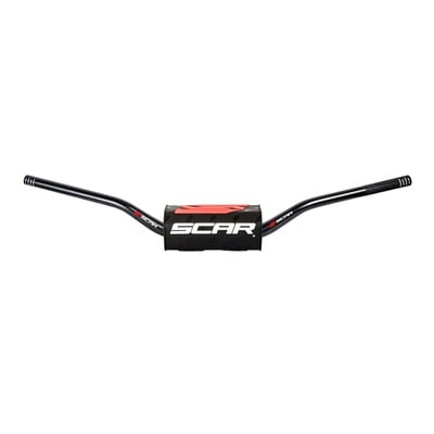 Guidon SCAR MX O2 Color type Honda/Kawasaki Ø28,6mm Noir/Noir