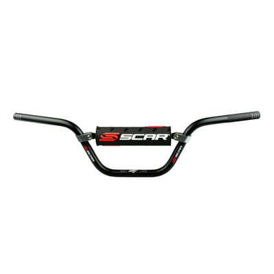 Guidon SCAR MX S2 Mini Dirt / Pitbike Ø 22,2mm Noir/Noir