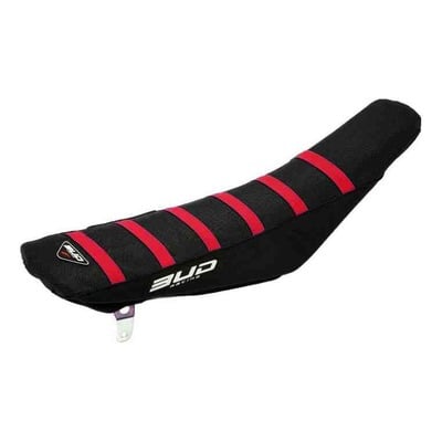 Housse de selle noir/bandes rouge Bud Racing Full Traction pour Suzuki RM-Z 250 10-18
