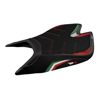 Housse de selle pilote Tappezzeria Leon Ultragrip noire couleur Italie Aprilia RSV4 21-25