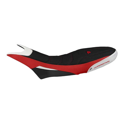 Housse de selle Tappezzeria Luna 1 Ultragrip rouge/noire/blanche Ducati Hypermotard 950 19-25