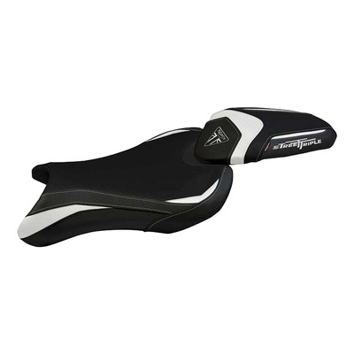 Housse de selle Tappezzeria Sarzana 1 standard noire/blanche Triumph Street Triple 765 17-22