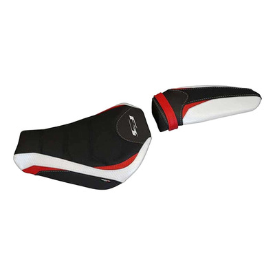 Housse de selle Tappezzeria Savar Ultragrip noire/rouge/blanche MV Agusta F3 800 13-22