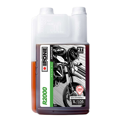 Huile moteur 2T Ipone R2000 senteur fraise 1l