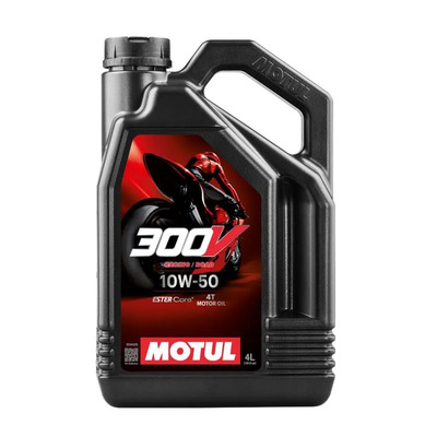 Huile moteur 4T Motul 300V Road Racing 10W50 4L