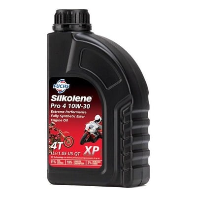 Huile moteur Silkolene Pro 4 10W30 XP 4 temps 1L