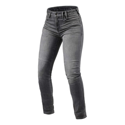 Jeans moto femme Rev’It Shelby 2 Ladies SK gris moyen stone– L32 Standard