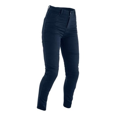 Jeans moto femme RST X-Kevlar Jegging bleu indigo court